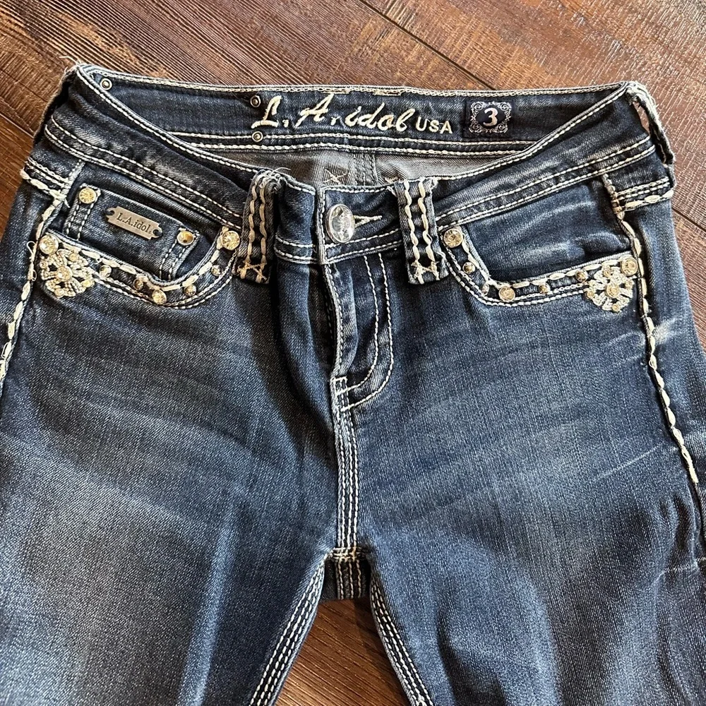 LA idol jeans size 3,  28/34 - Picture 4 of 6